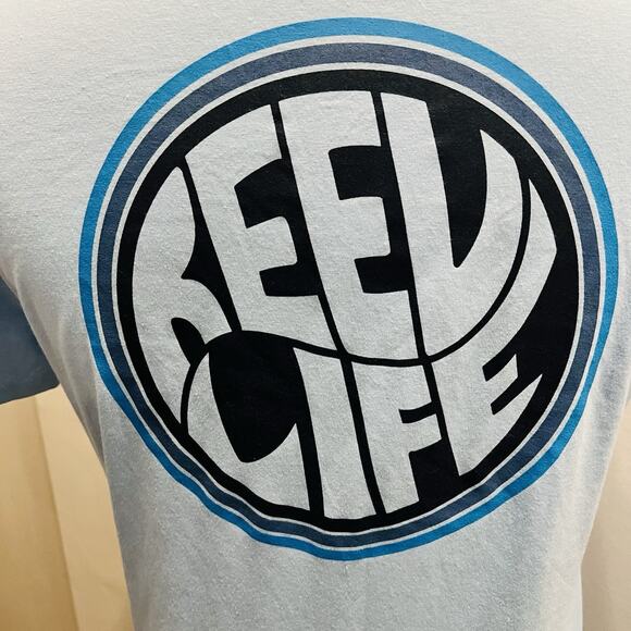 Reel Life Men's Size S Blue Graphic Short Sleeve T-Shirt - Picture 5 of 7